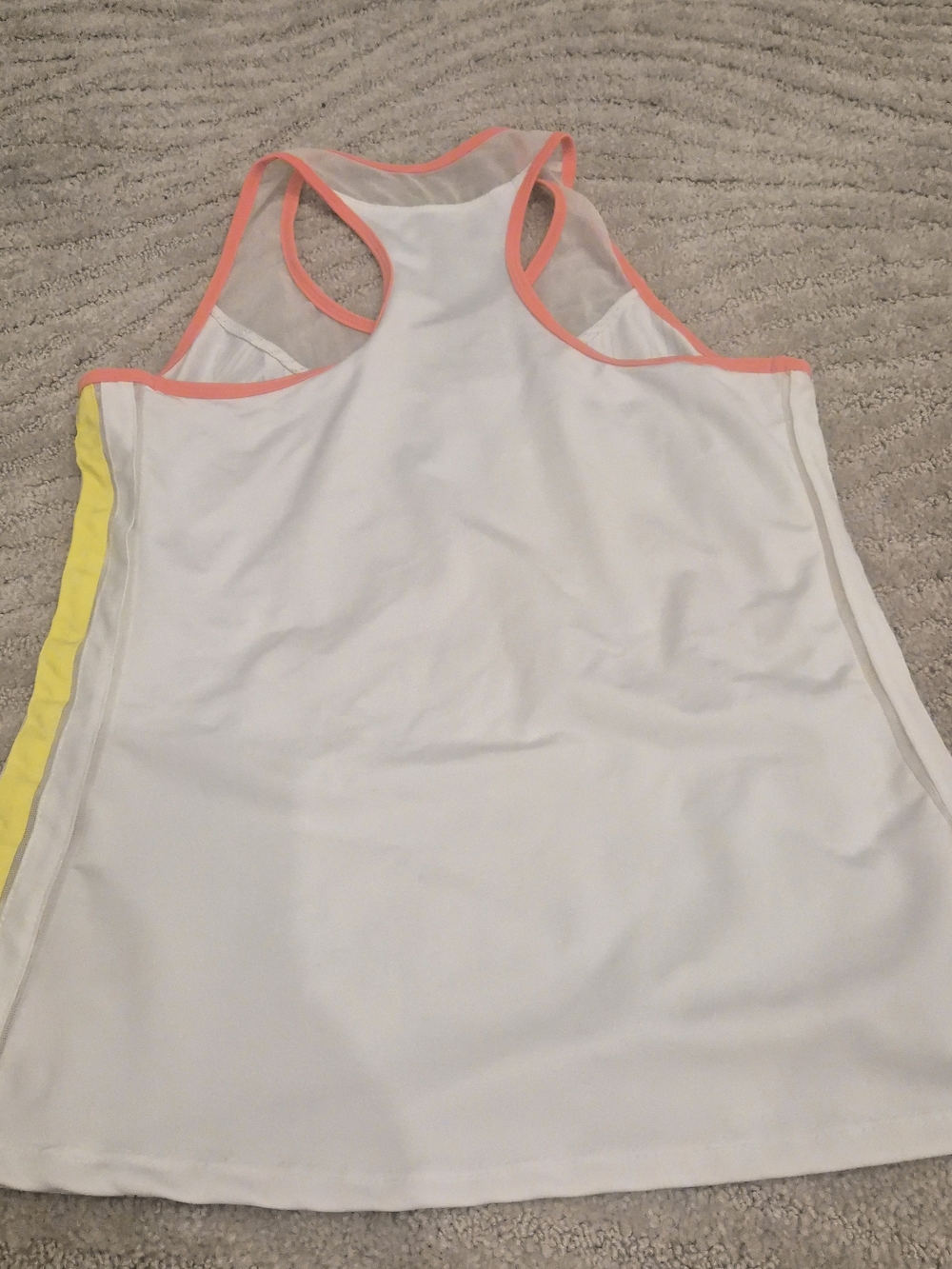 Lucky in Love 2 Piece - White and Coral Tennis Tank with Tennis Skirt - S/M - Picture 4 of 5
